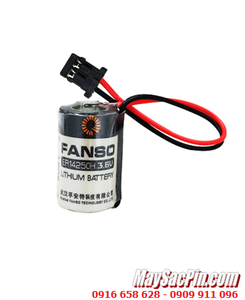 FANSO ER14250H (Zắc DF1.35-2P); Pin nuôi nguồn PLC FANSO ER14250H lithium 3.6v 1/2AA 1200mAh